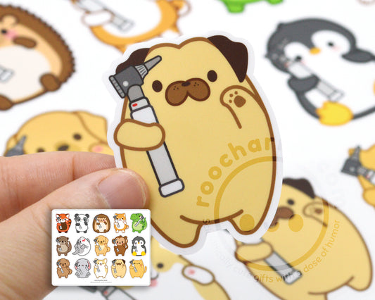 Audiology Animals Sticker Sheet