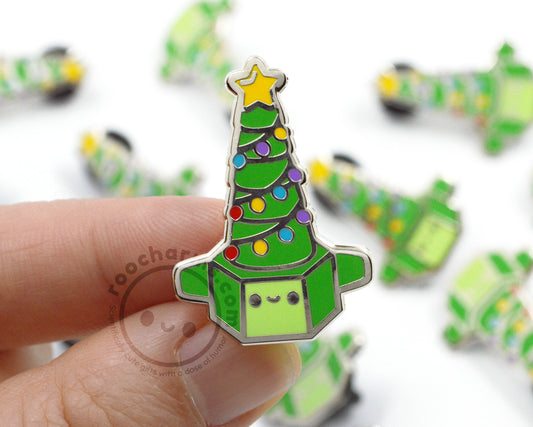 Christmas Tree Connector Enamel Pin