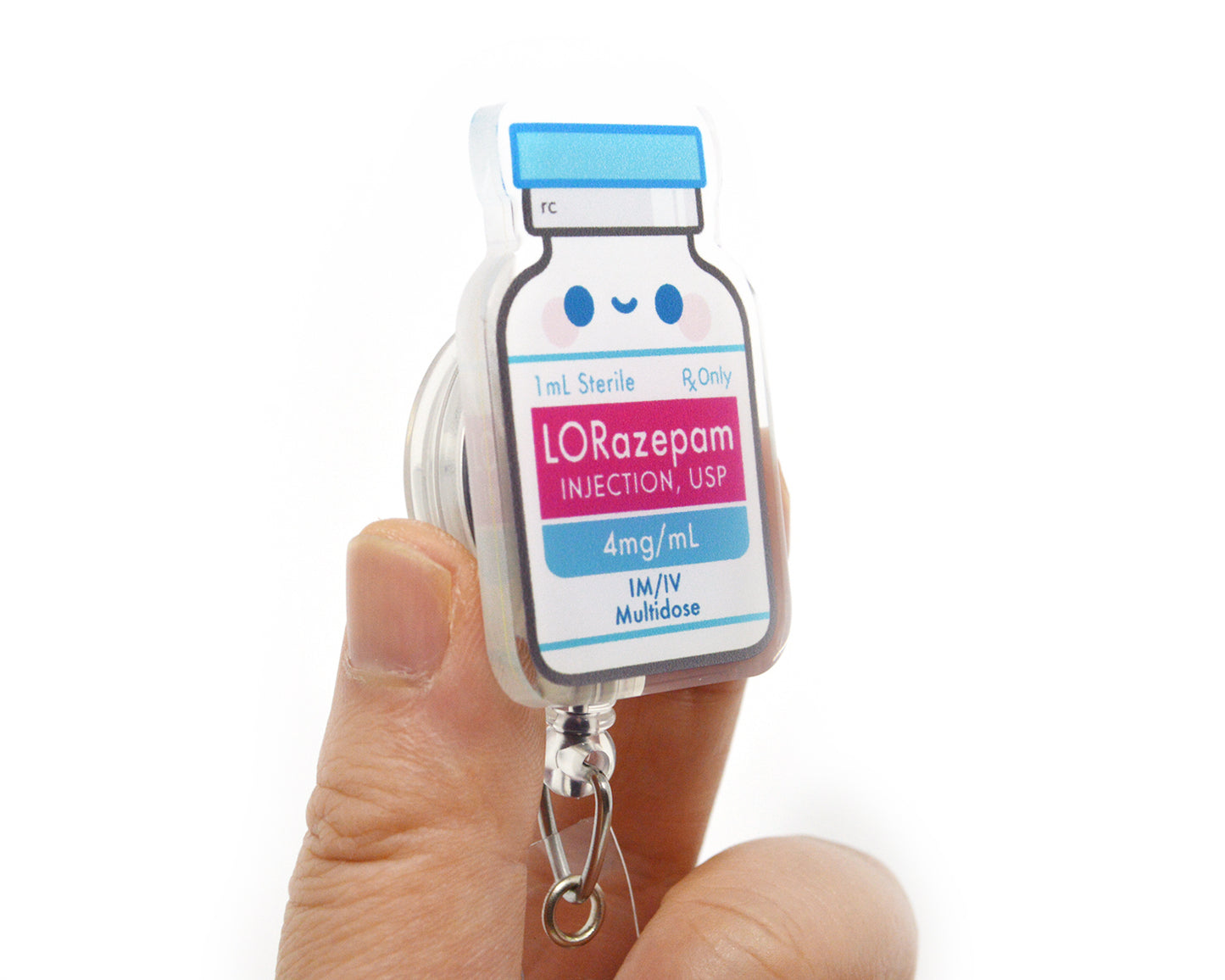 Lorazepam Acrylic Badge Reel
