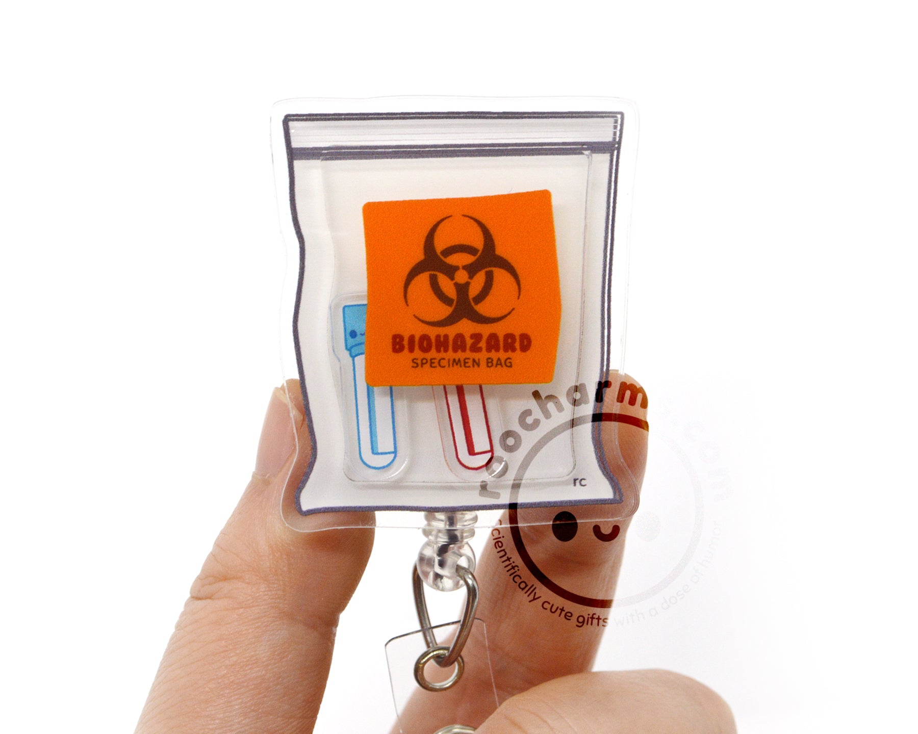 Biohazard Blood Tubes Shaker Badge Reel – roocharms