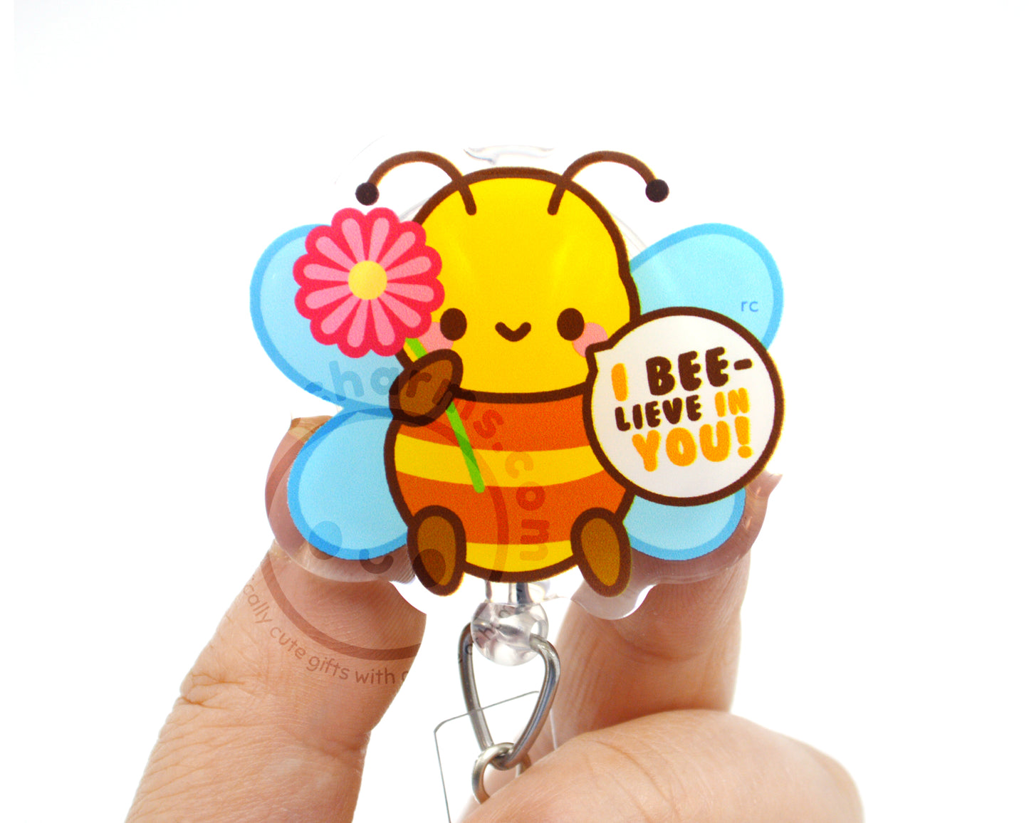 I Bee-lieve Acrylic Badge Reel
