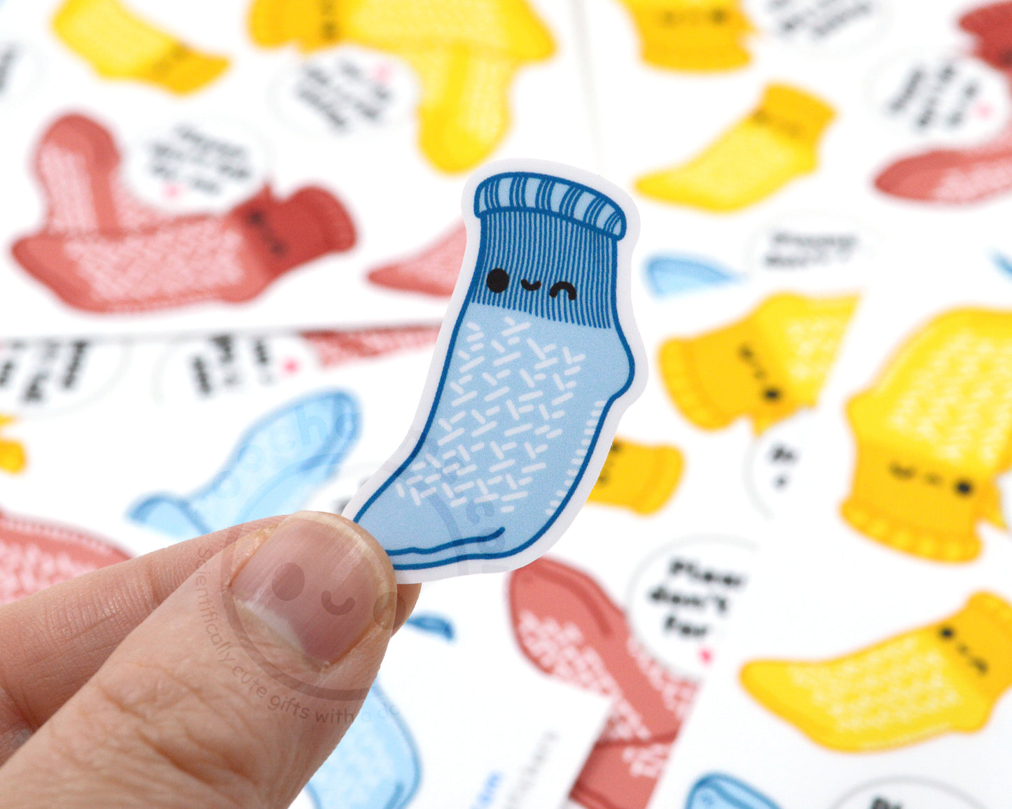 Don't Fall For Me Hospital Sock Sticker Sheet