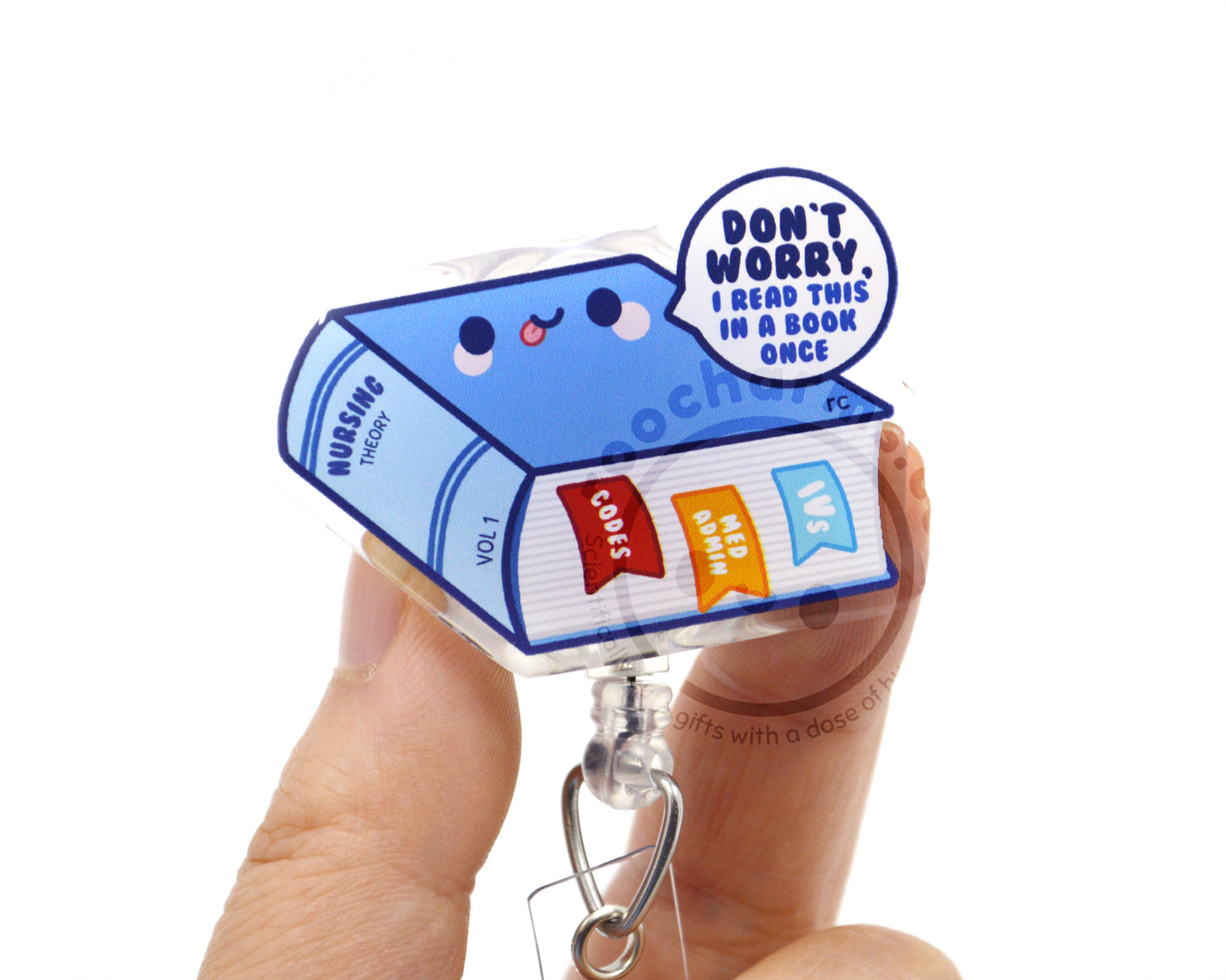 Nursing Theory Acrylic Badge Reel
