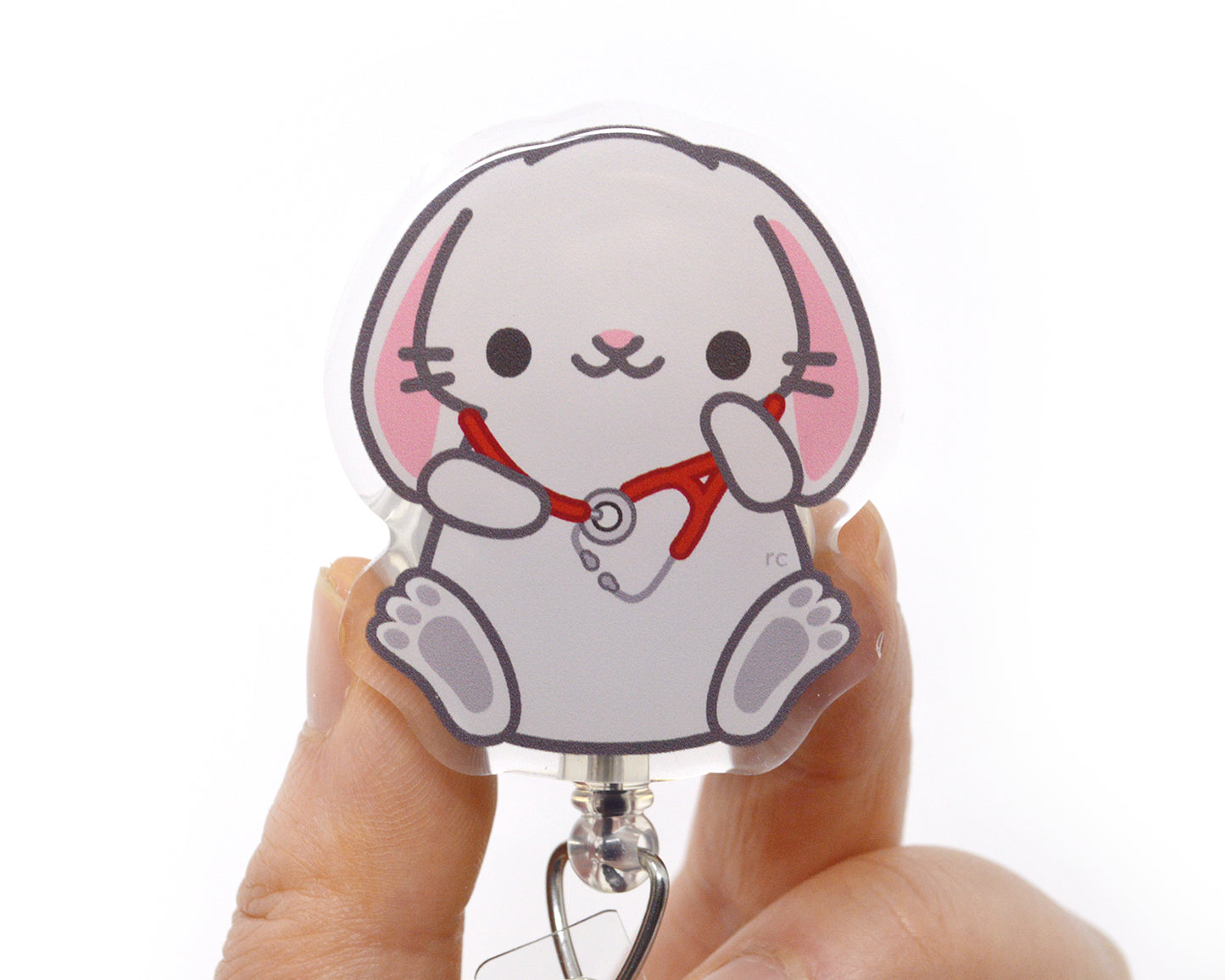 Bunny Acrylic Badge Reel