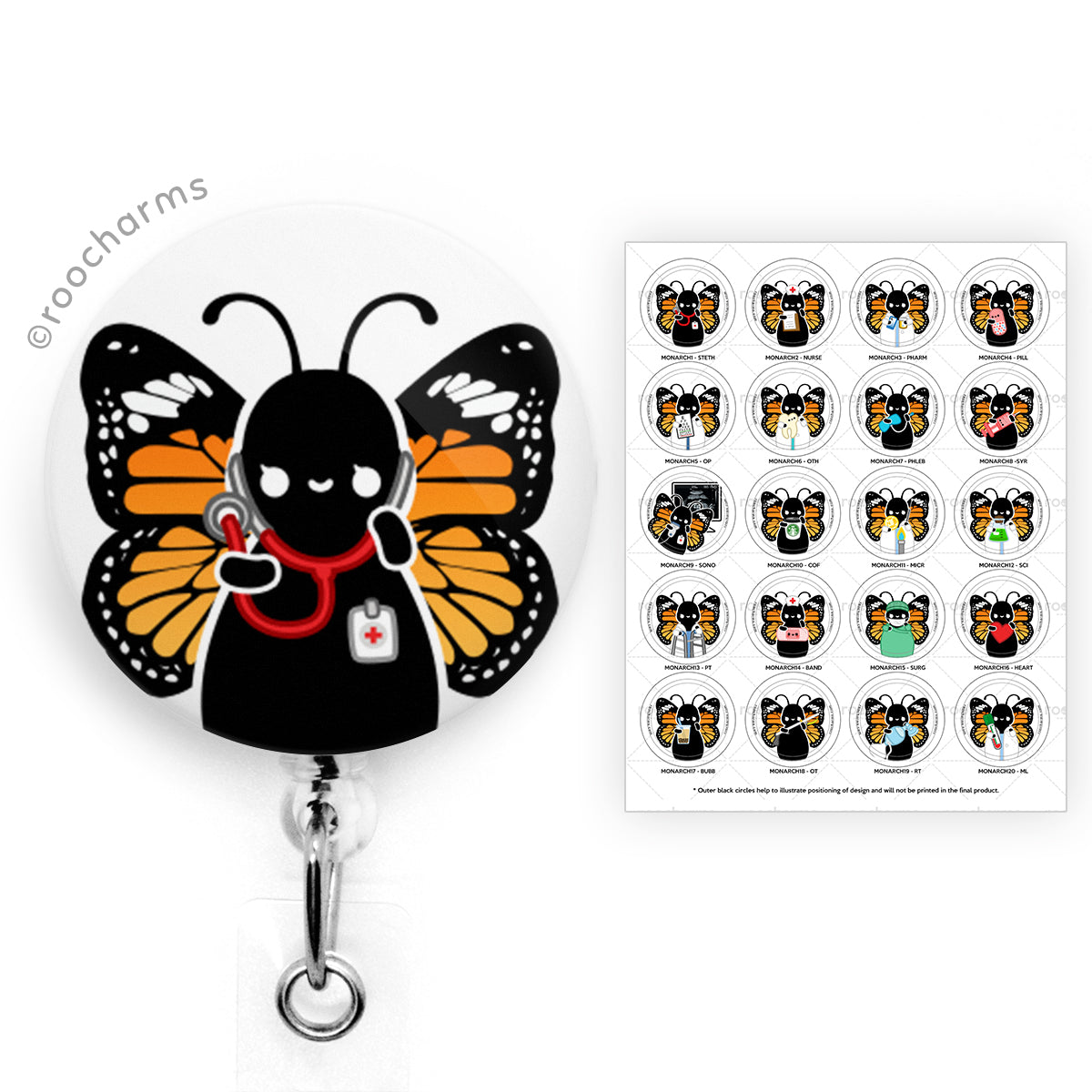 Butterfly Badge Reels