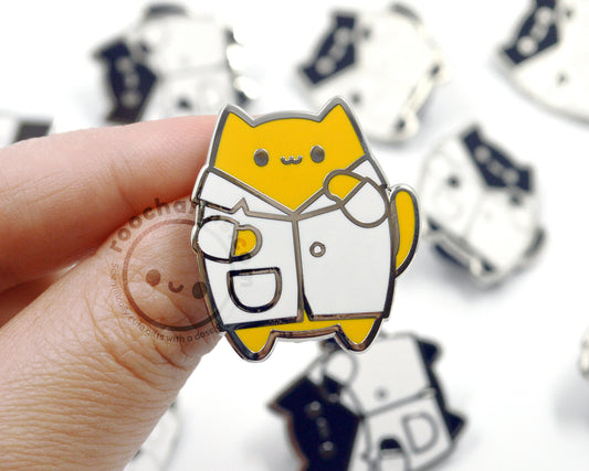 White Coat Cat Enamel Pin