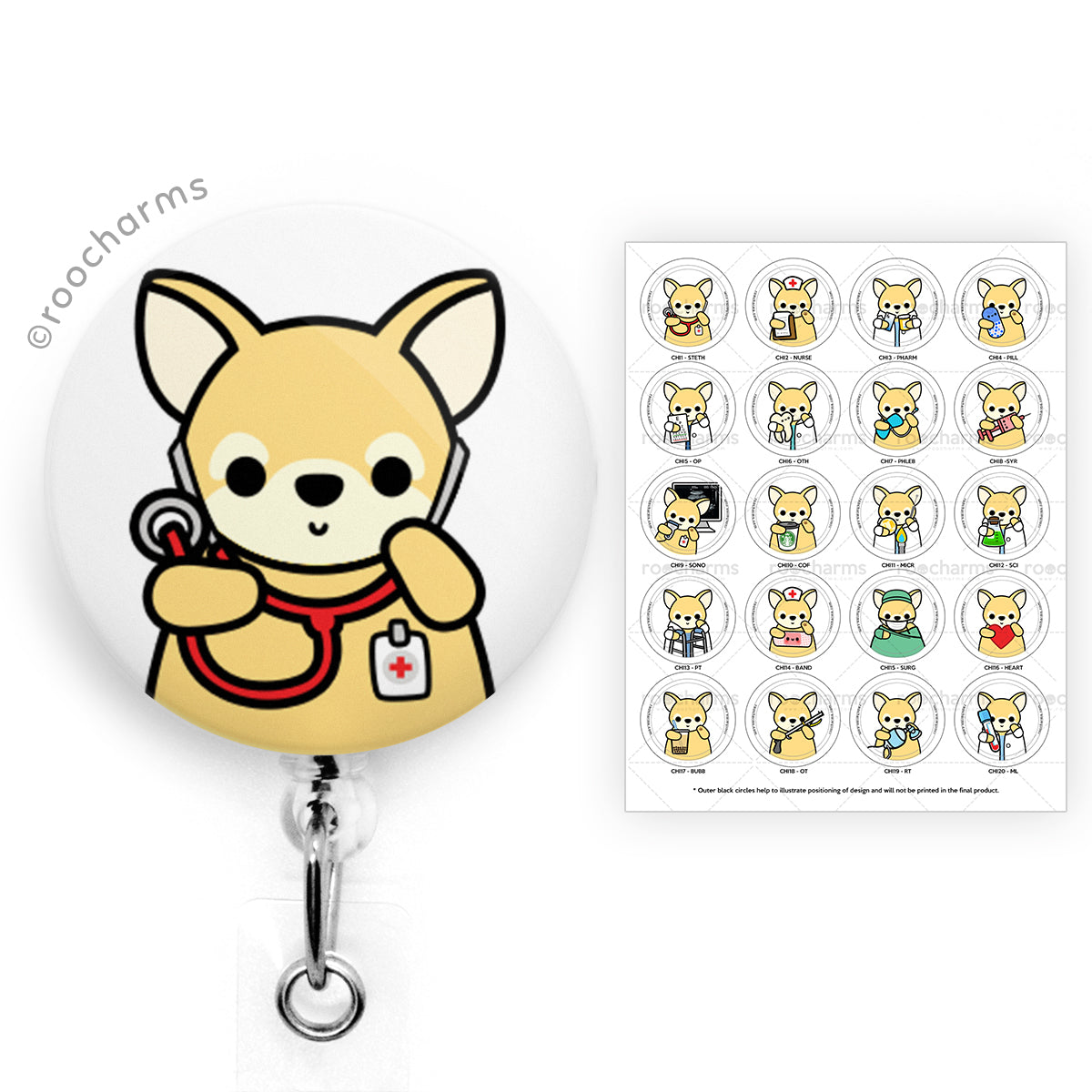 Chihuahua Badge Reel