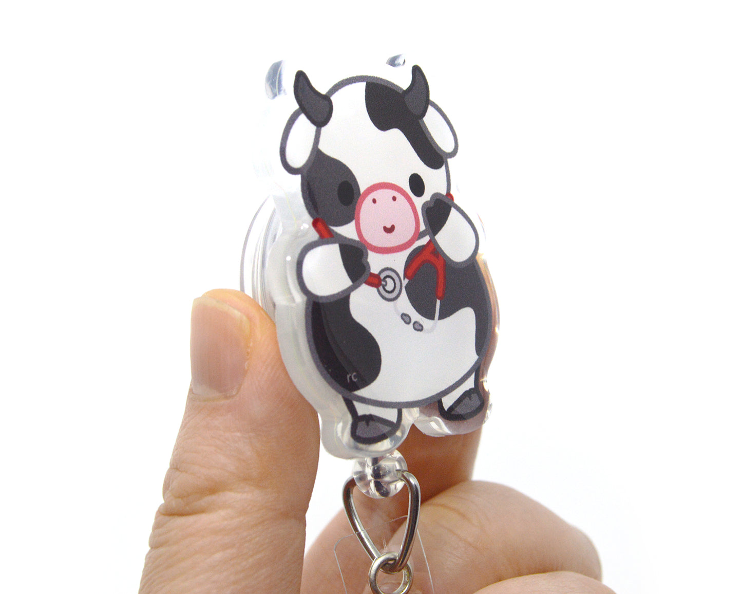 Cow Acrylic Badge Reel