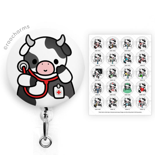 Cow Badge Reel