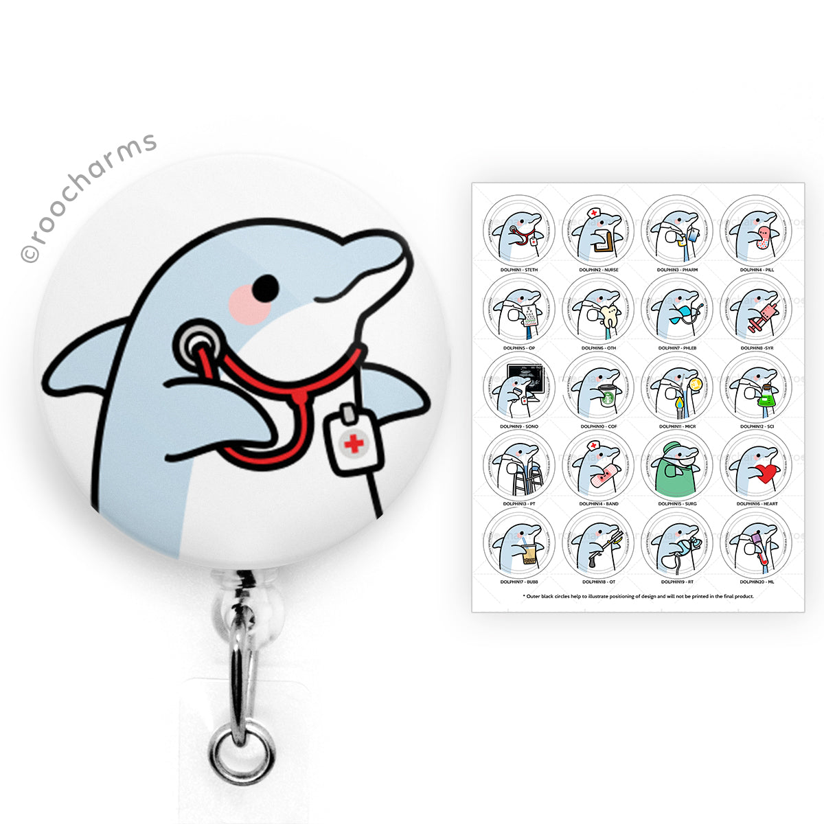 Dolphin Badge Reel – roocharms