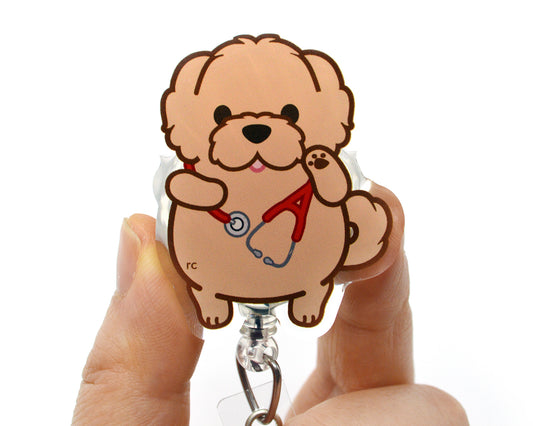 Doodle Acrylic Badge Reel