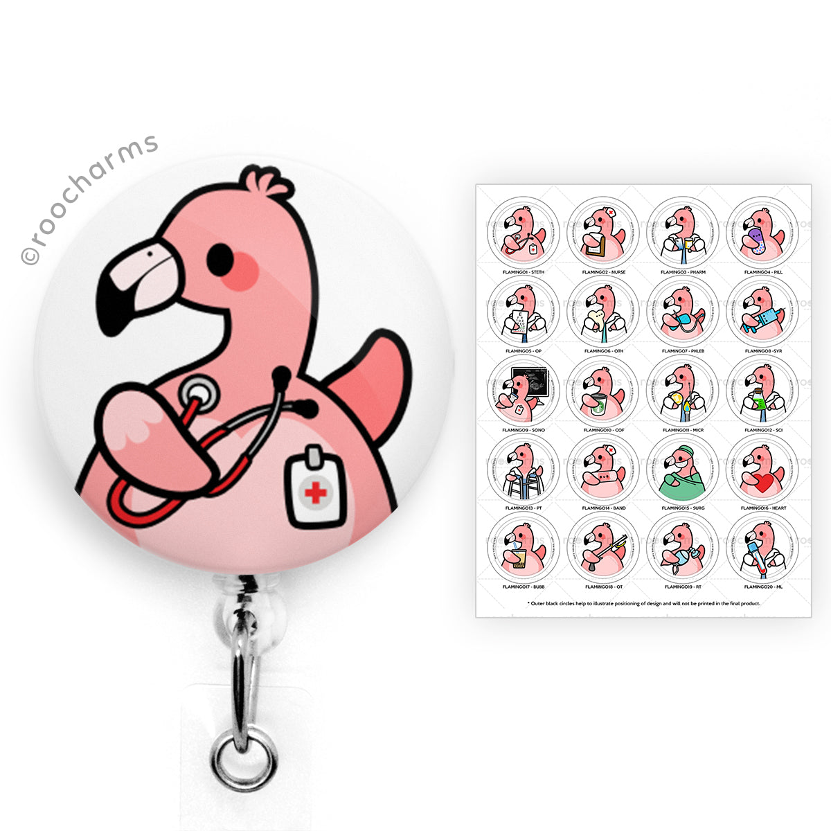 Flamingo Badge Reel