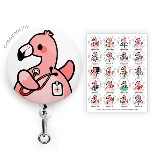 Flamingo Badge Reel