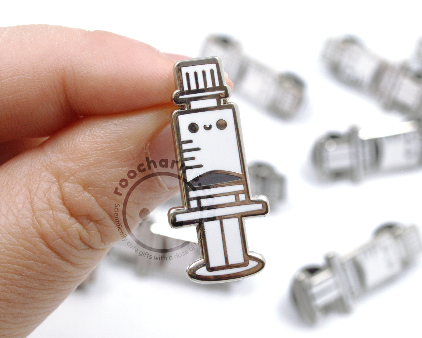 Saline Flush Enamel Pin