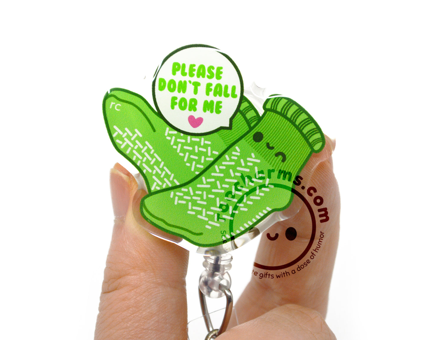 Don't Fall For Me Acrylic Badge Reel