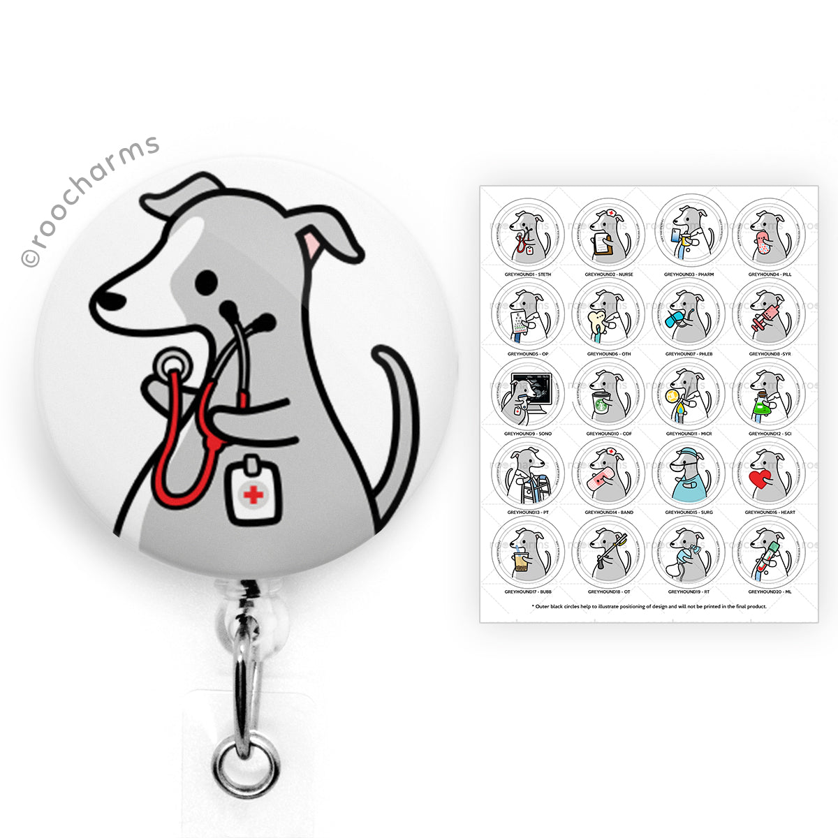Greyhound Badge Reel