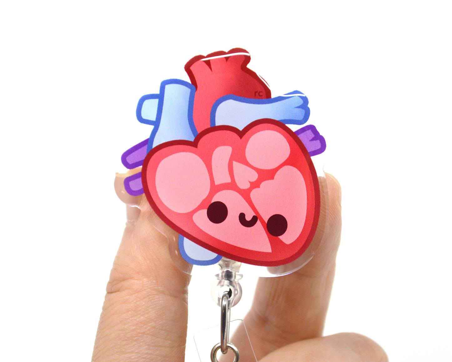 Anatomic Heart Acrylic Badge Reel