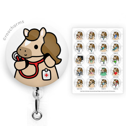 Horse Badge Reel