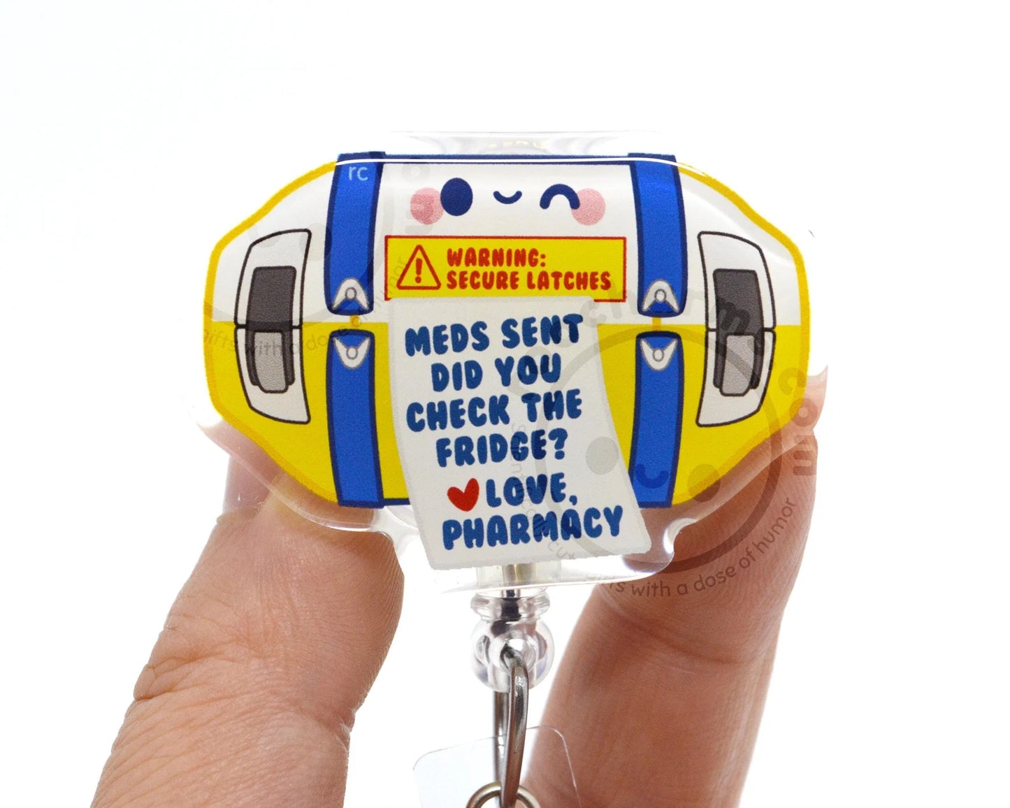 Pharmacy Tube Acrylic Badge Reel