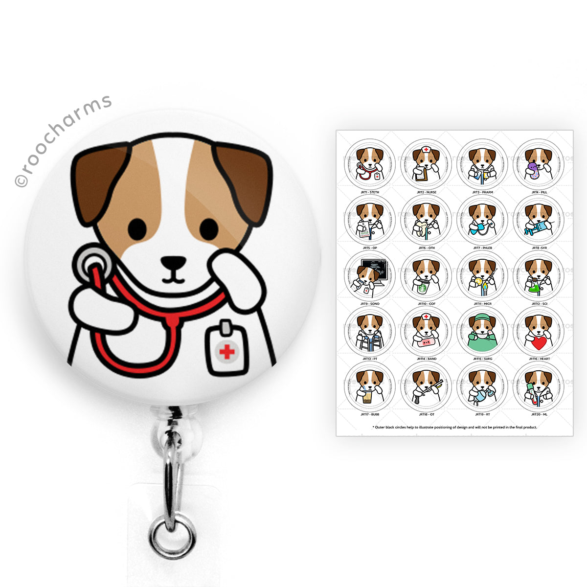 Jack Russell Terrier Badge Reel