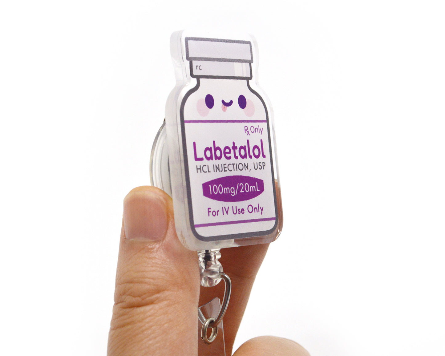 Labetalol Acrylic Badge Reel