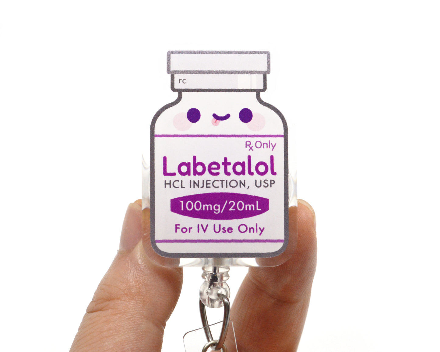 Labetalol Acrylic Badge Reel
