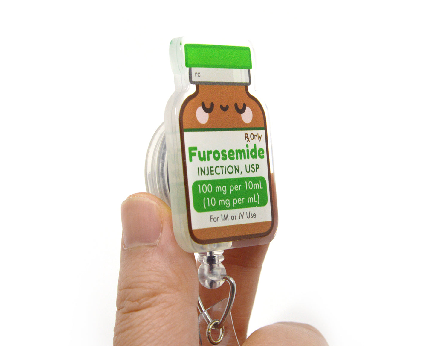 Furosemide Acrylic Badge Reel
