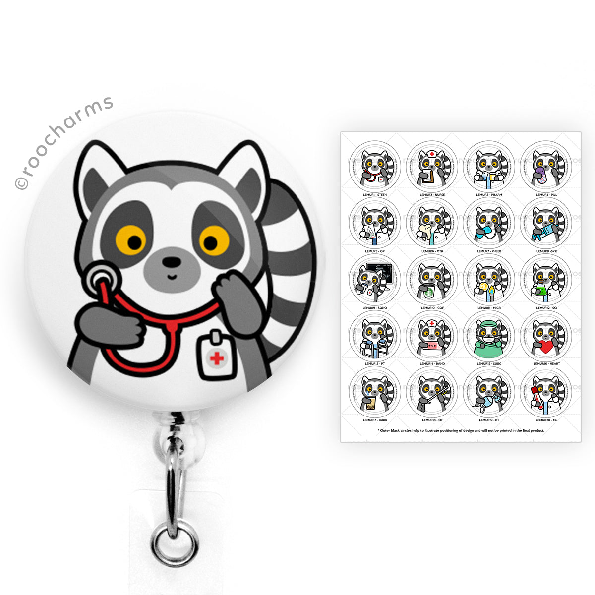 Lemur Badge Reel