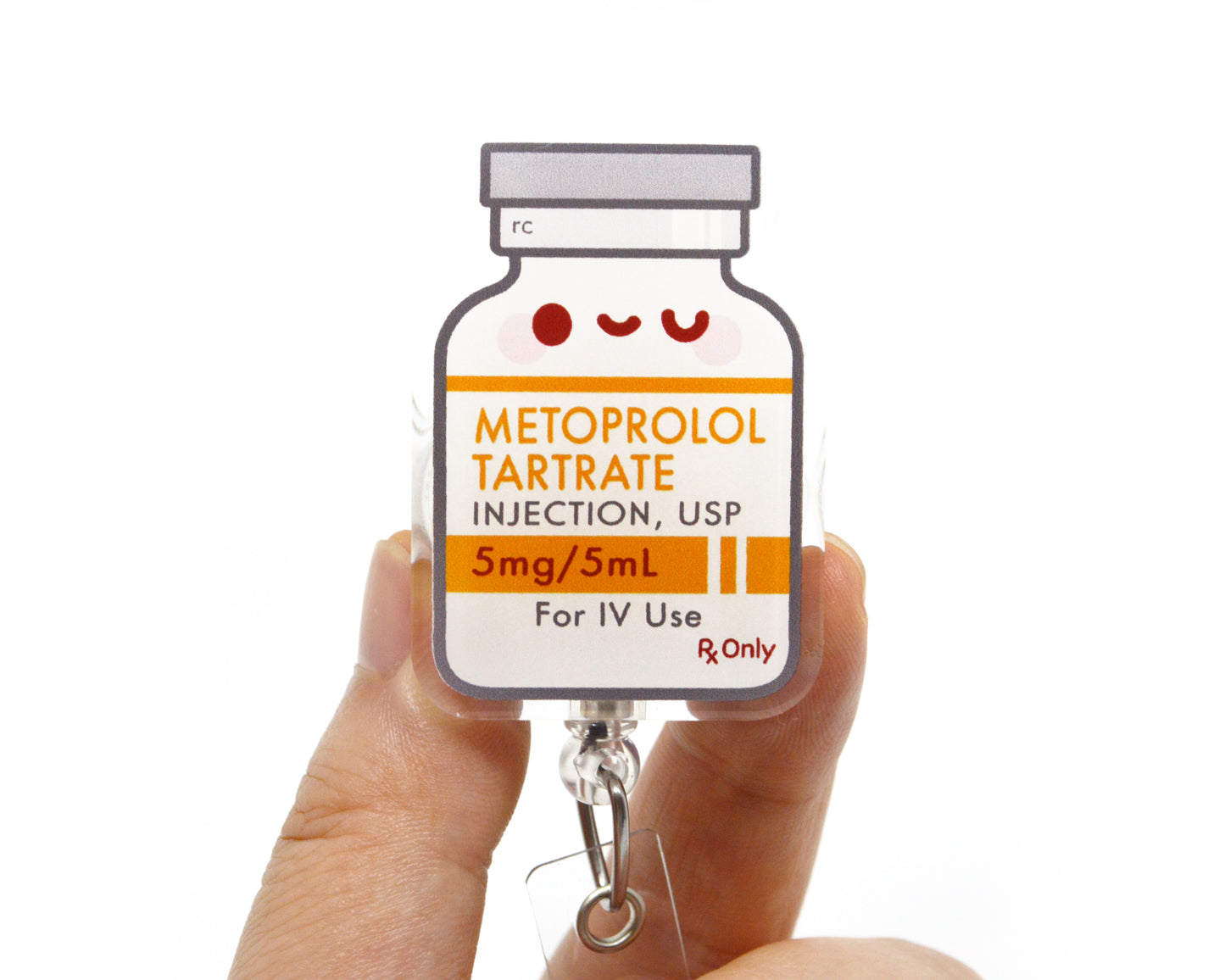 Metoprolol Acrylic Badge Reel