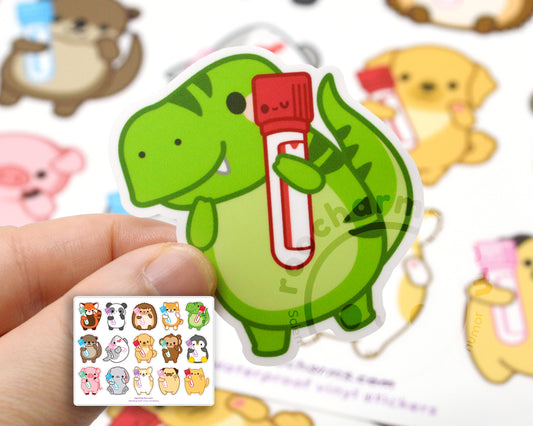 Blood Tube Animals Sticker Sheet