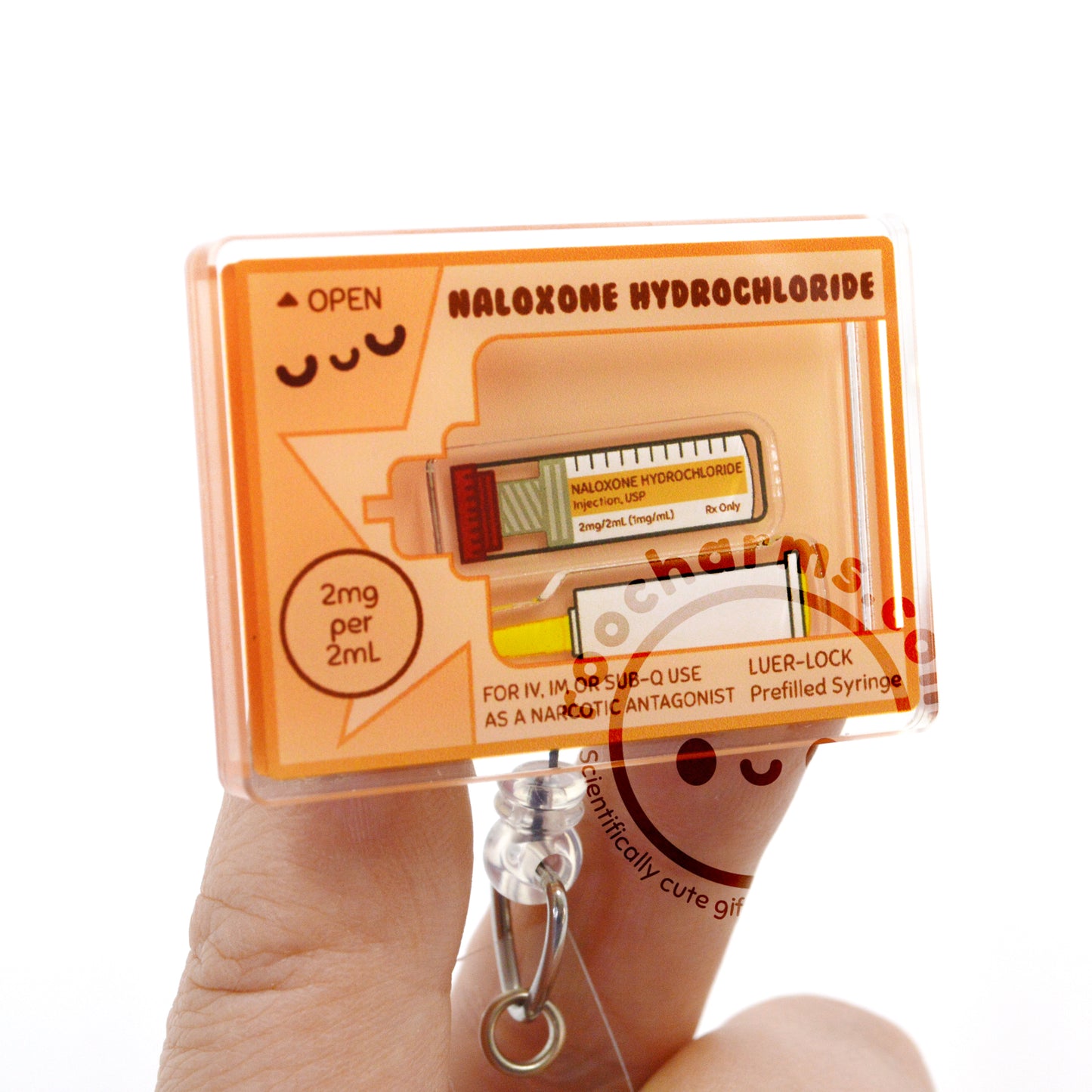 Naloxone Shaker Badge Reel