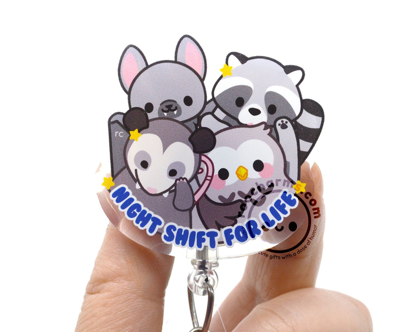 Night Shift For Life Acrylic Badge Reel