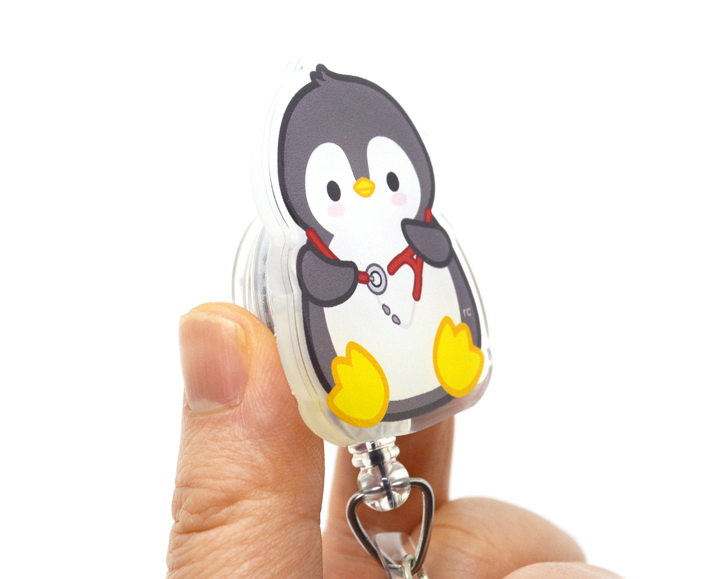 Penguin Acrylic Badge Reel