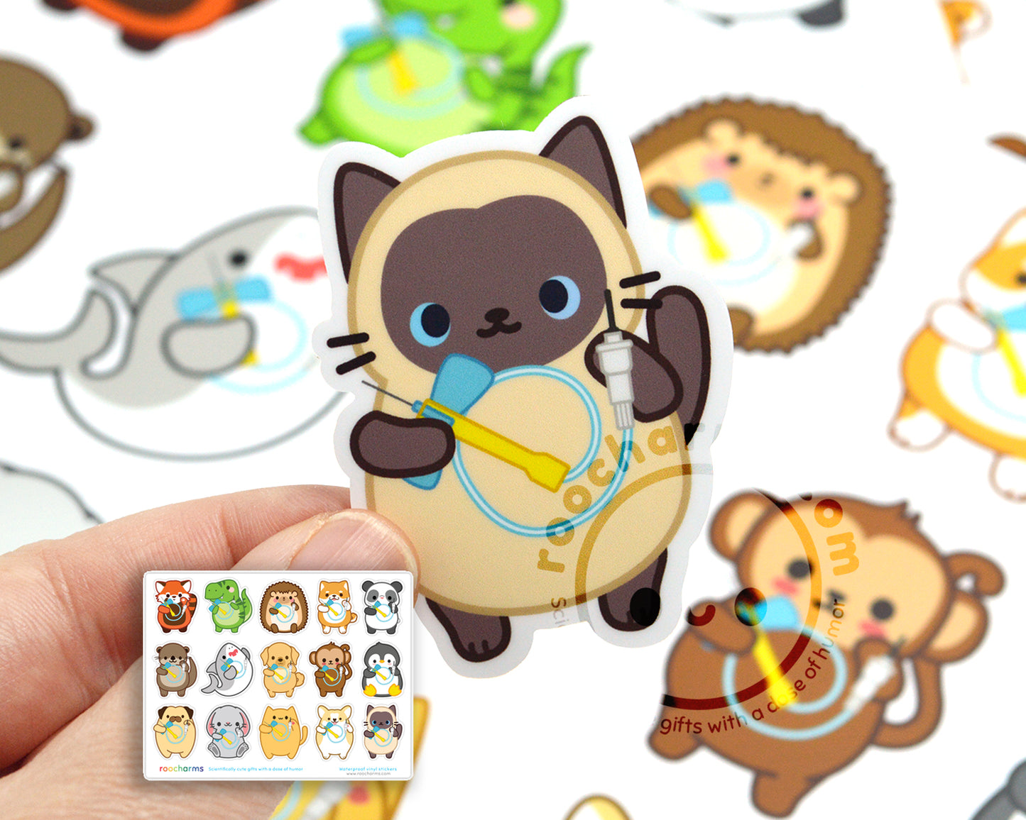 Phlebotomy Animals Sticker Sheet