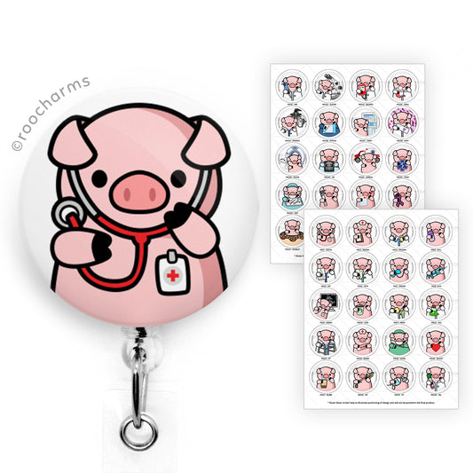 Pig Badge Reel