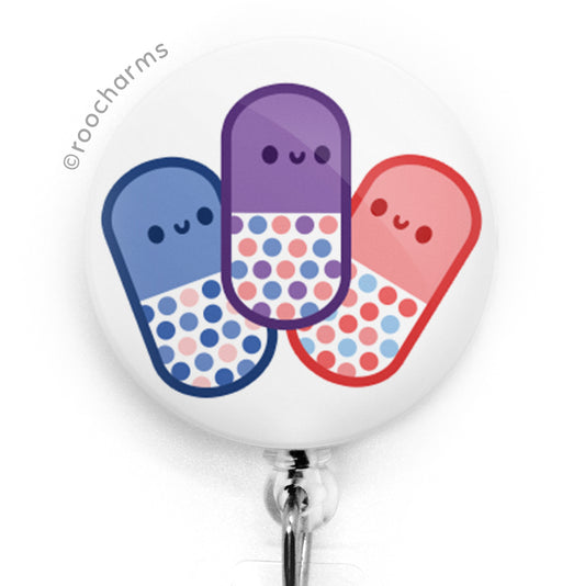 Happy Pills Badge Reel