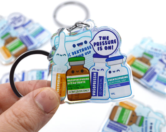The Pressure Is On Keychain