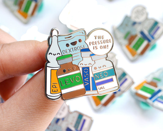 Pressure Is On Enamel Pin