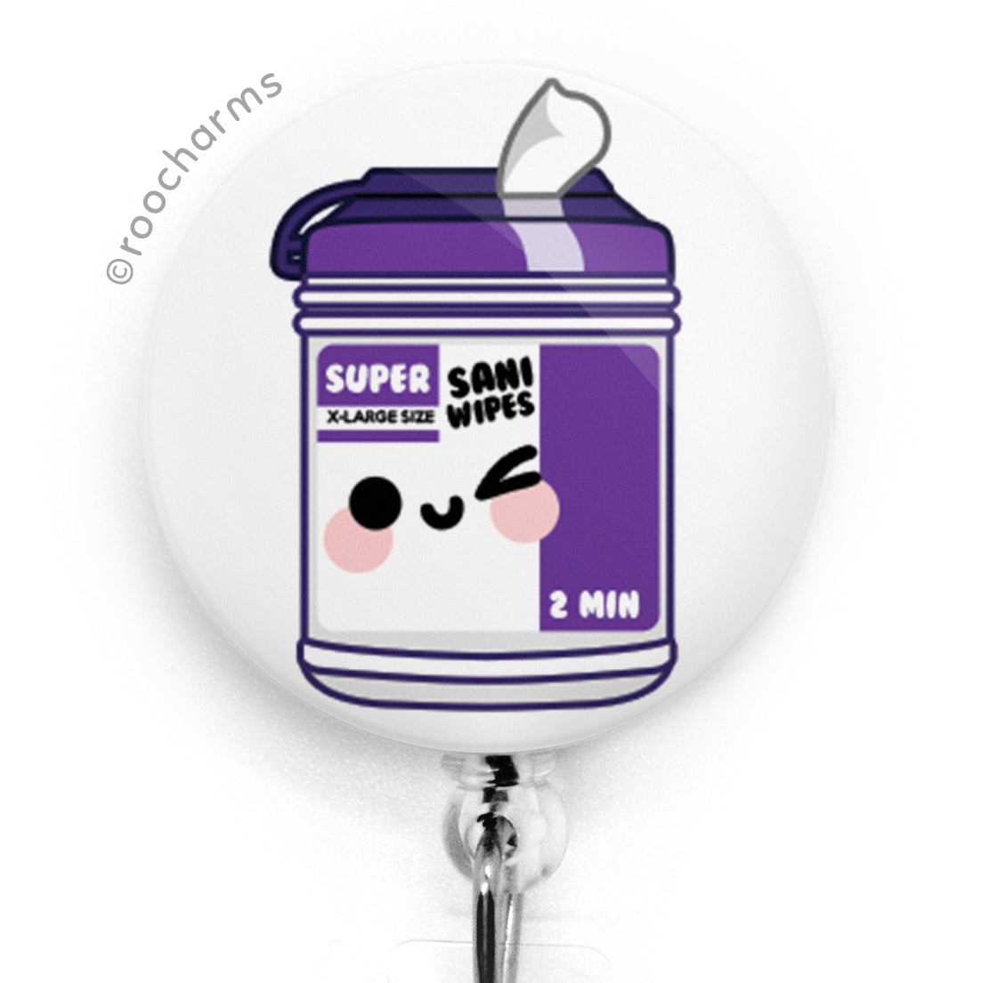 Purple Wipe Badge Reel