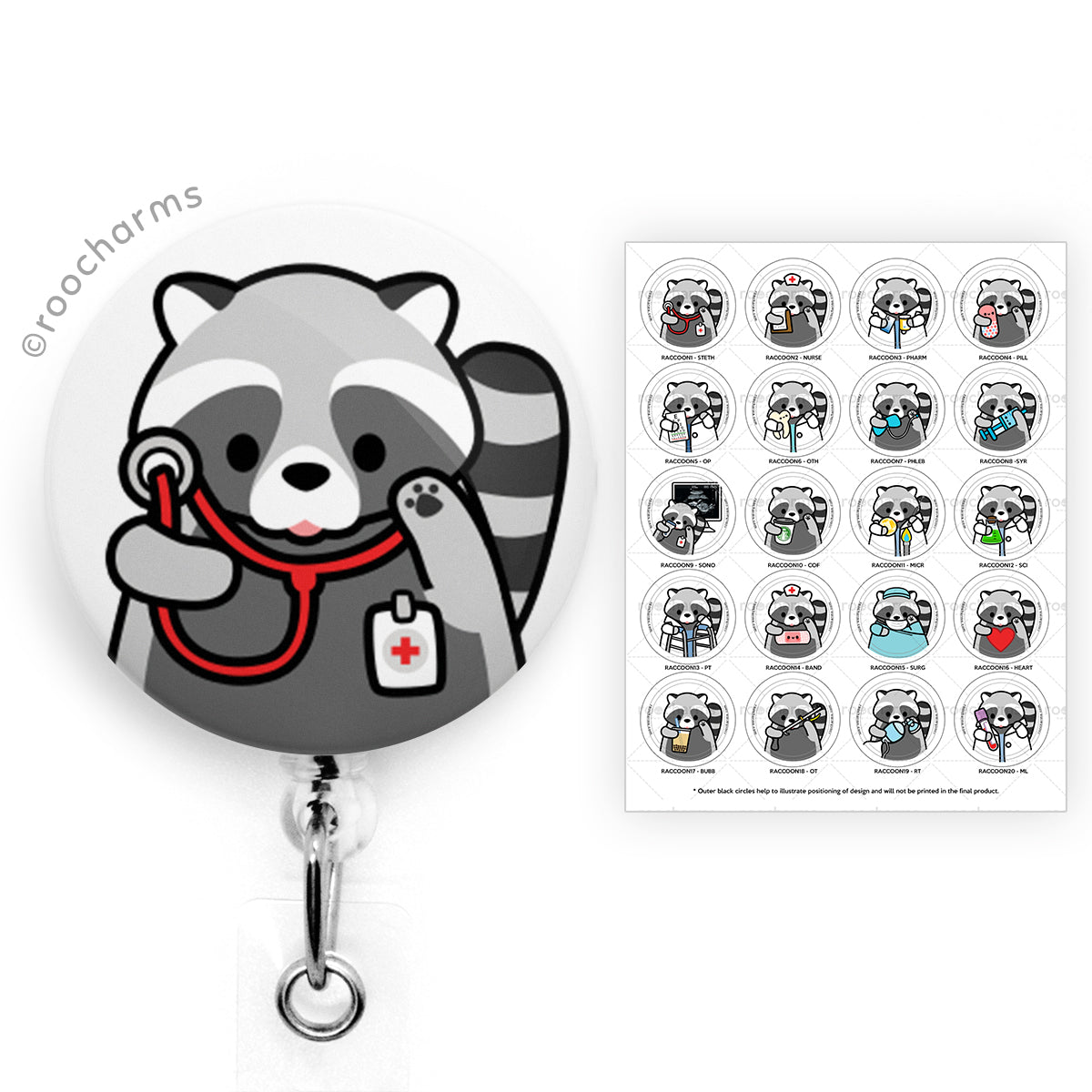 Raccoon Badge Reel