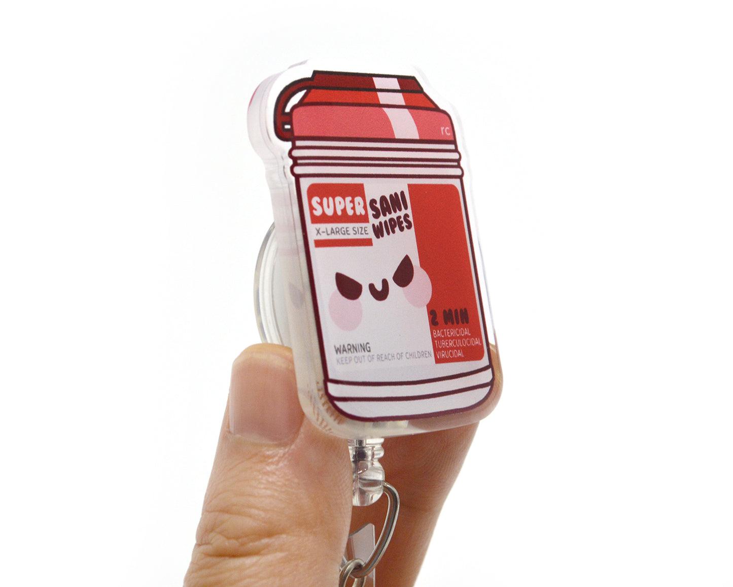 Red Wipe Acrylic Badge Reel
