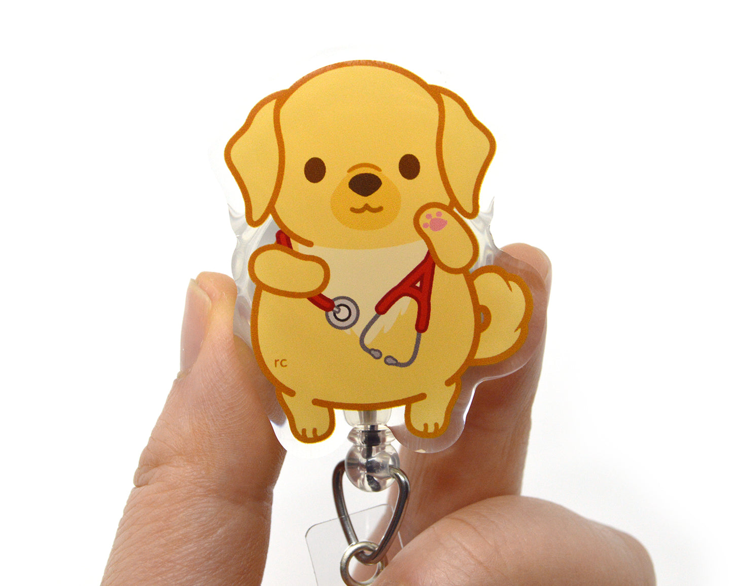 Retriever Acrylic Badge Reel