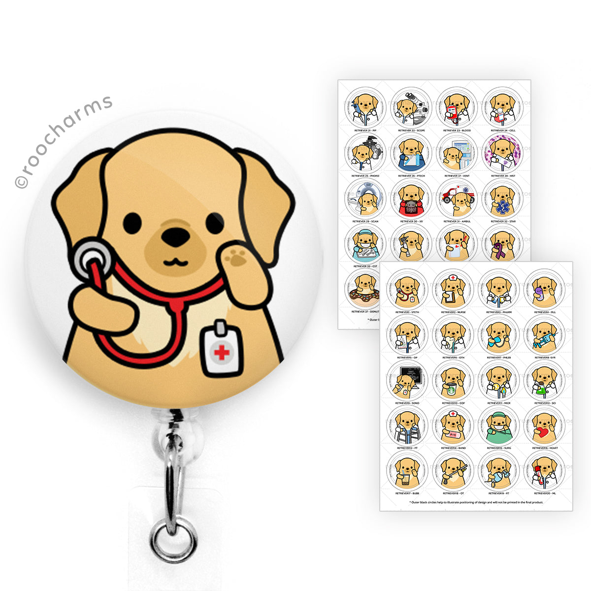 Golden Retriever Badge Reel