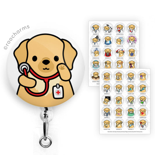 Golden Retriever Badge Reel