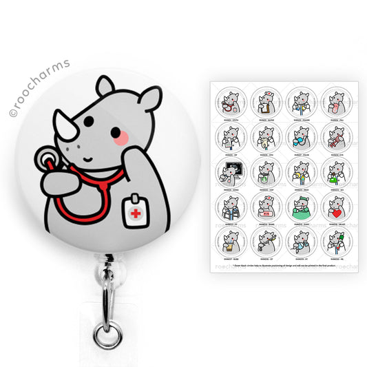 Rhinoceros Badge Reel