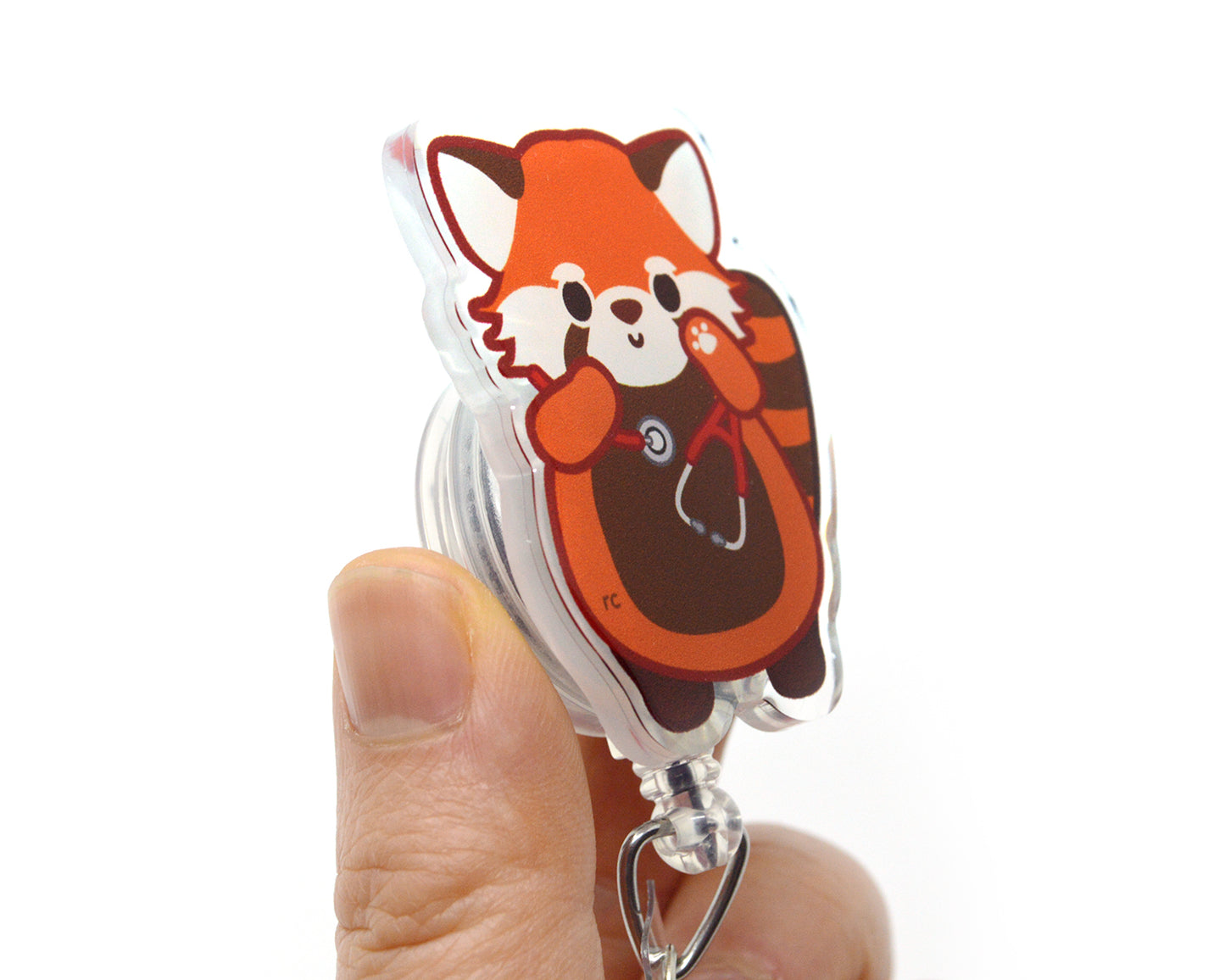 Red Panda Acrylic Badge Reel