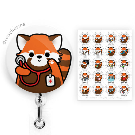 Red Panda Badge Reel