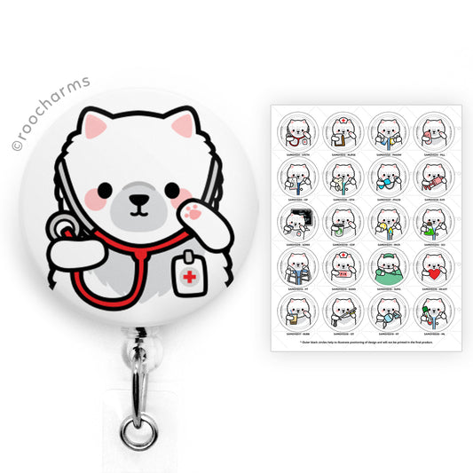 Samoyed Badge Reel