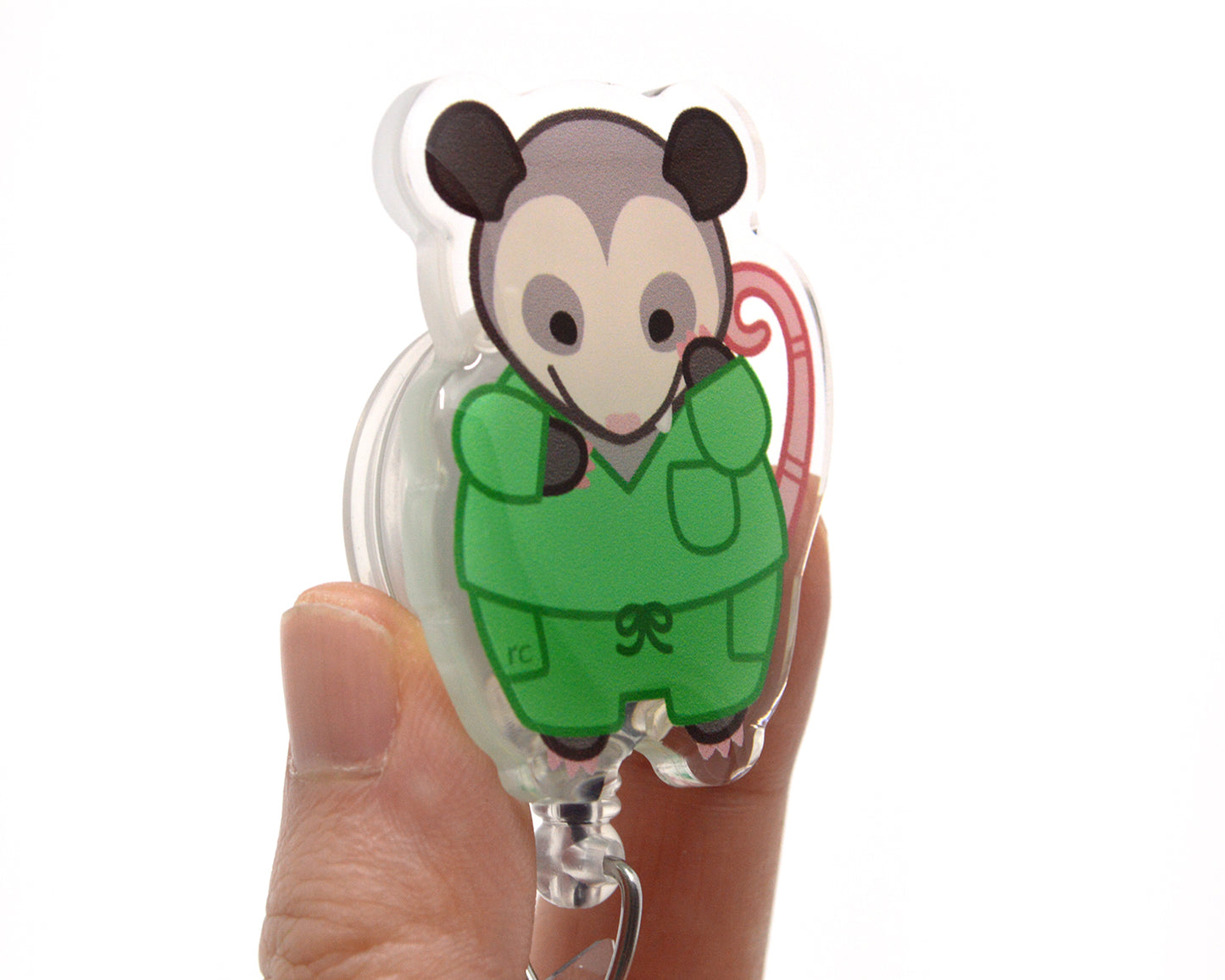 Scrub Possum Acrylic Badge Reel