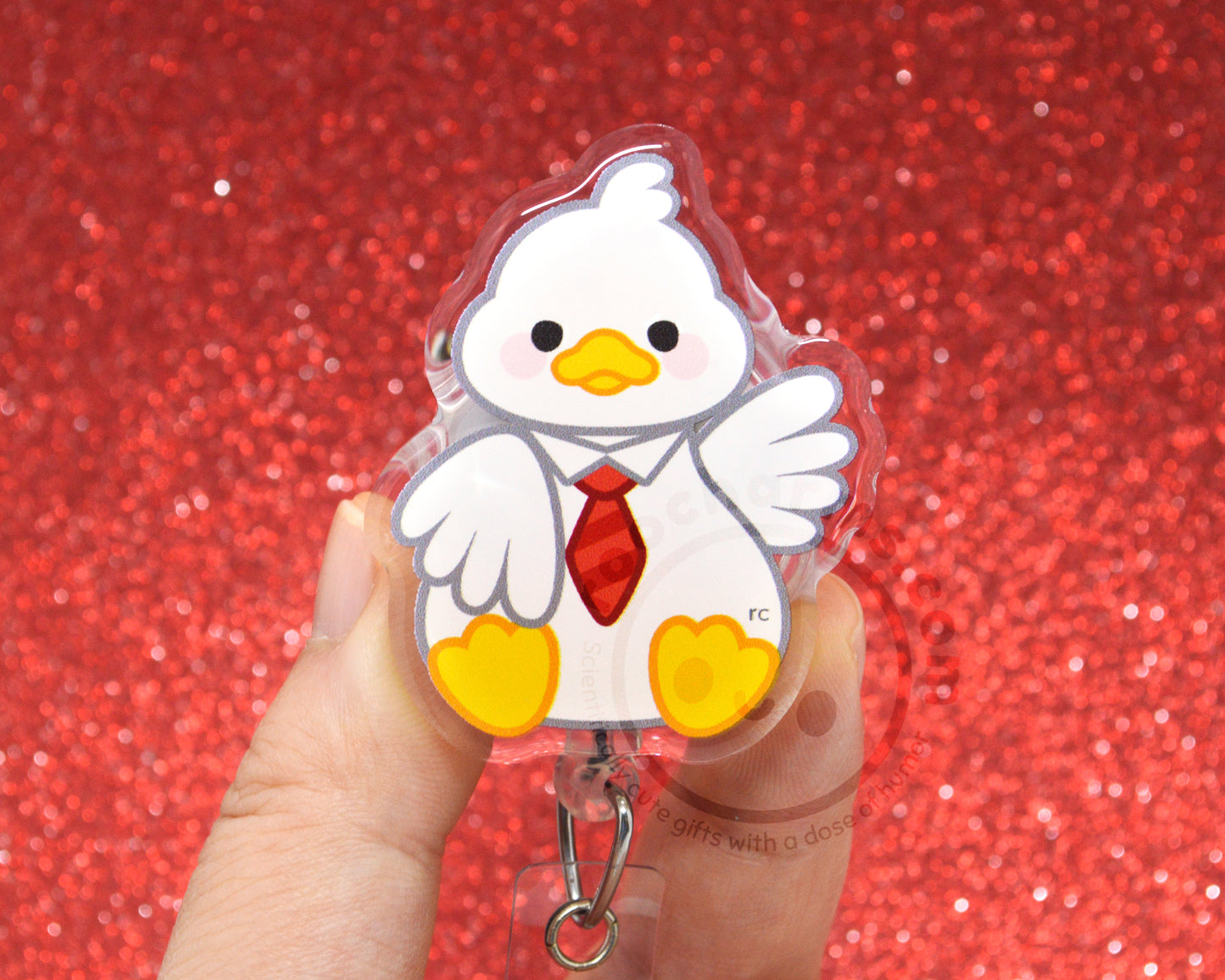 Serious Goose Acrylic Badge Reel